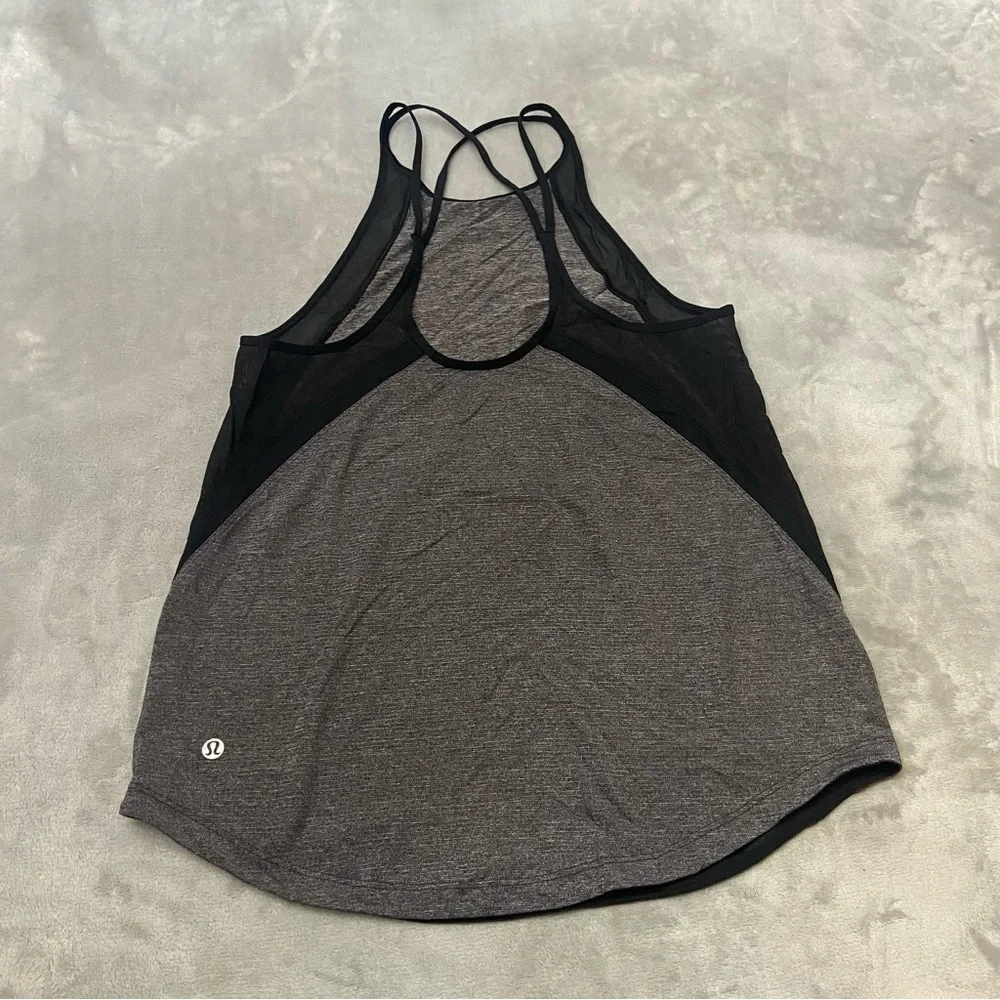 Lululemon Run Off-Route strappy Tank Heathered Black / Black 3046